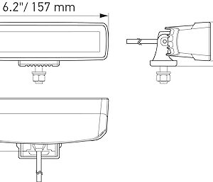 Hella 358176211 Black Magic LED Mini LIGHTBAR 6.2, SPOT